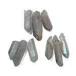 Electroplated Natural Quartz Crystal Graduated Beads Strands