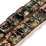 Handmade Dichroic Foil Glass Beads Strands