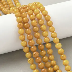 Natural Beeswax Beads Strands