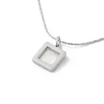 Non-Tarnish Shell Square Pendant Necklaces
