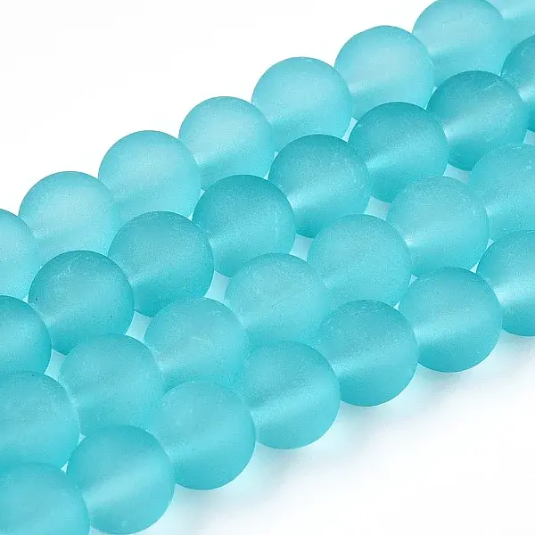 Baking Painted Transparent Glass Bead Strands