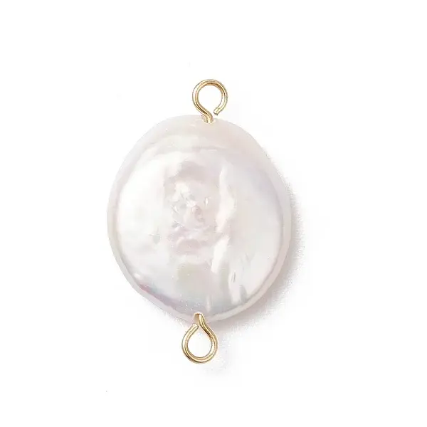 Natural Keshi Pearl Connector Charms