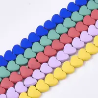 Spray Painted Non-magnetic Synthetic Hematite Beads Strands