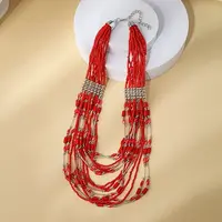 Bohemia Style Glass Seed Bead Multi-strand Necklaces