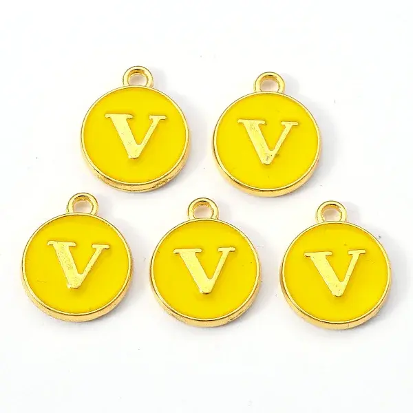 Golden Plated Alloy Enamel Charms