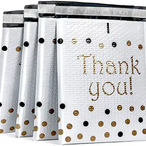 Thank you Rectangle Kraft Paper Bubble Mailers