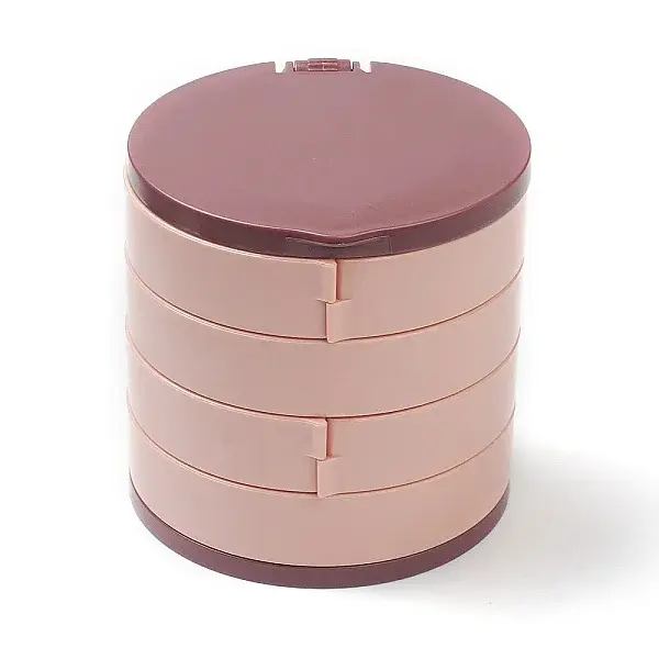 Rotatable 4-Layer Plastic Jewelry Storage Box