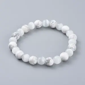 Natural Howlite Stretch Bracelets
