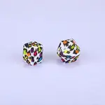 Colorful Pattern Printed Silicone Focal Beads
