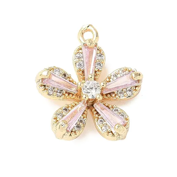 Brass Micro Pave Cubic Zirconia Pendants