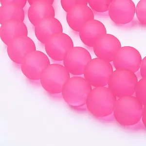 Baking Painted Transparent Glass Bead Strands