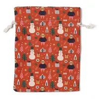 Christmas Theme Cloth Printed Storage Bags