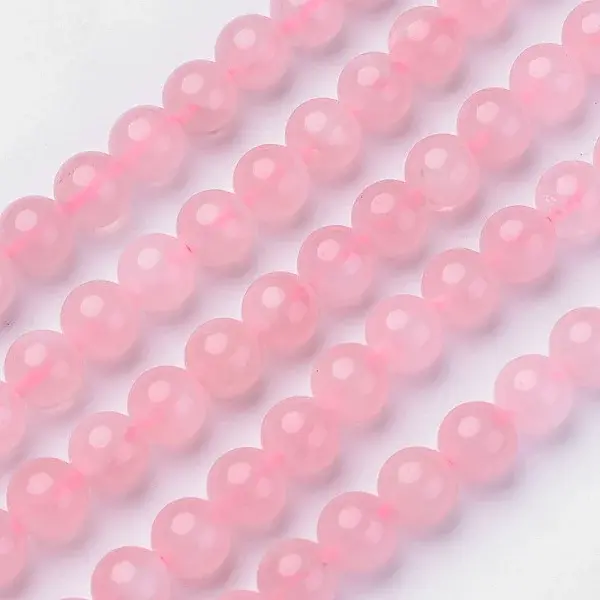 Pink Color Natural Madagascar Rose Quartz Beads Strands