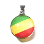 Flat Round 201 Stainless Steel Acrylic Pendants