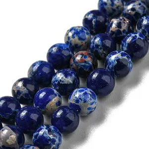 Synthetic Imperial Jasper Dyed Beads Strands