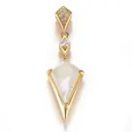 Brass Micro Pave Clear Cubic Zirconia Pendants