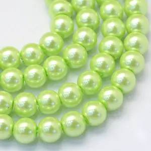 Baking Painted Glass Pearl Bead Strands