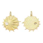 Brass Micro Pave Cubic Zirconia Pendants