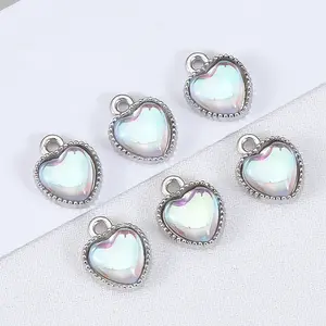 Alloy Glass Charms