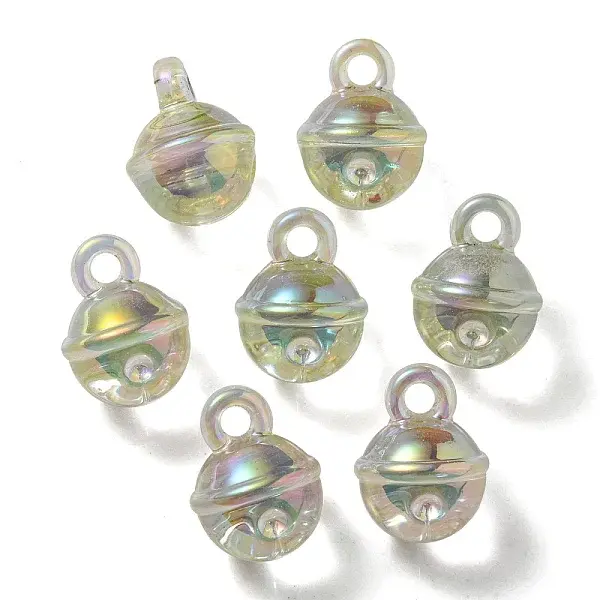UV Plating Rainbow Iridescent Transparent Acrylic Pendant