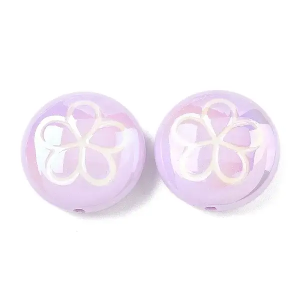 2Pcs UV Plating Acrylic Beads