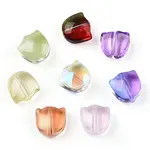 Spray Painted Transparent Glass Beads