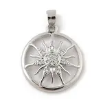 Brass Micro Pave Cubic Zirconia Pendants