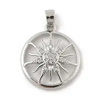 Brass Micro Pave Cubic Zirconia Pendants