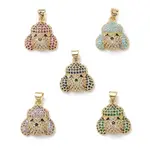 Brass Micro Pave Cubic Zirconia Pendants