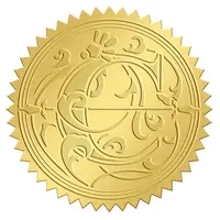 Self Adhesive Gold Foil Embossed Stickers