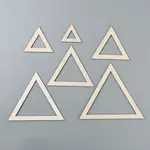 6Pcs Triangle Wood Hoop Rings Macrame for DIY Craft Making