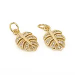Brass Micro Pave Cubic Zirconia Charms