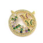 Rack Plating Brass Micro Pave Cubic Zirconia Pendants