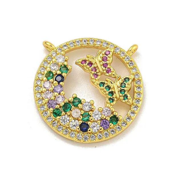 Rack Plating Brass Micro Pave Cubic Zirconia Pendants