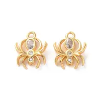 Brass Micro Pave Clear Cubic Zirconia Pendants