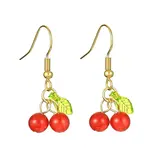 Natural Malaysia Jade Cherry Dangle Earrings
