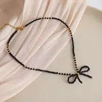 Feaceted Rondelle Glass Beaded Necklaces