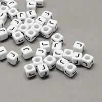 Large Hole Acrylic Letter European Beads