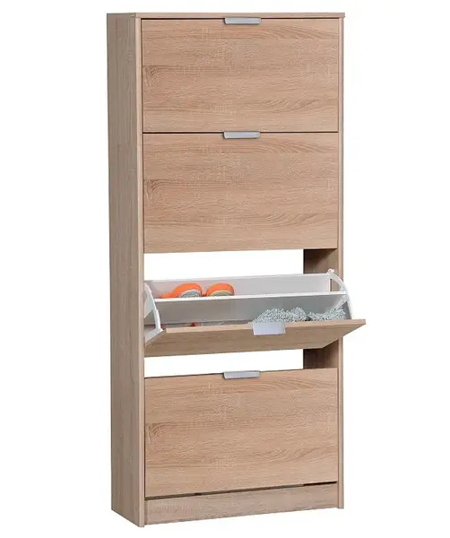 Výklopný botník 4-dvířkový vincent - dub sonoma