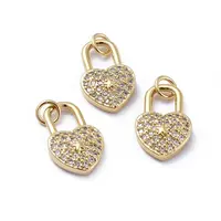 Brass Micro Pave Cubic Zirconia Pendants