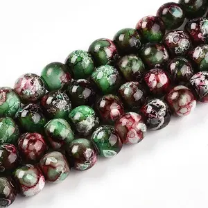 Baking Paint Glass Beads Strands