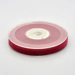 Polyester Velvet Ribbon for Gift Packing and Festival Decoration