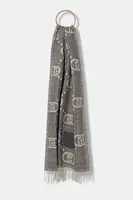 Šála Liu Jo dámská, šedá barva, vzorovaná, 2F5038.T0300