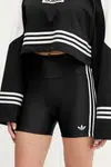 Kraťasy adidas Originals 3-Stripes dámské, černá barva, s aplikací, high waist, JX5235