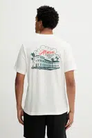 Bavlněné tričko adidas Country Club Scenic Graphic Tee pánské, béžová barva, JN2512