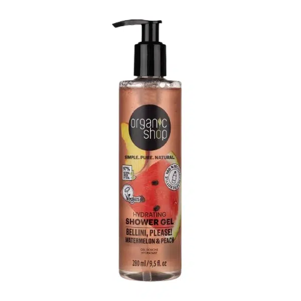 ORGANIC SHOP Hydratační sprchový gel Bellini, please! - Vodní meloun a broskev 280 ml