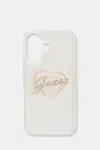 Obal na telefon Guess iPhone 16 6.1" průhledná barva, GUHCP16SHCHGSPT