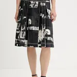 Džínová sukně Desigual NEWSPP černá barva, mini, áčková, 25WWFW11
