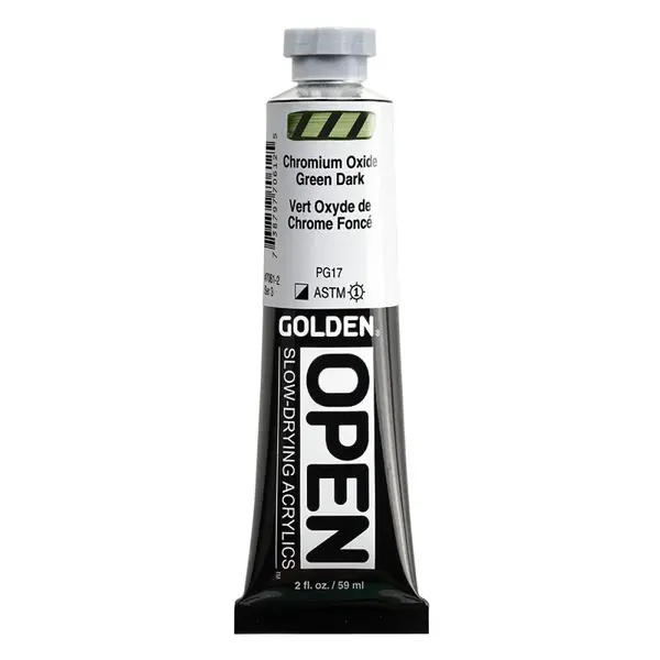 Akrylová barva Golden Open Slow Drying 59 ml - Chromium Oxide Green Dark 7061