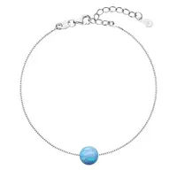 Evolution Group - Pavona Půvabný náramek se světle modrým syntetickým opálem 13019.3 lt. blue